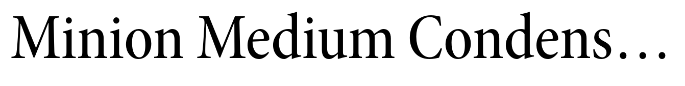 Minion Medium Condensed Subhead